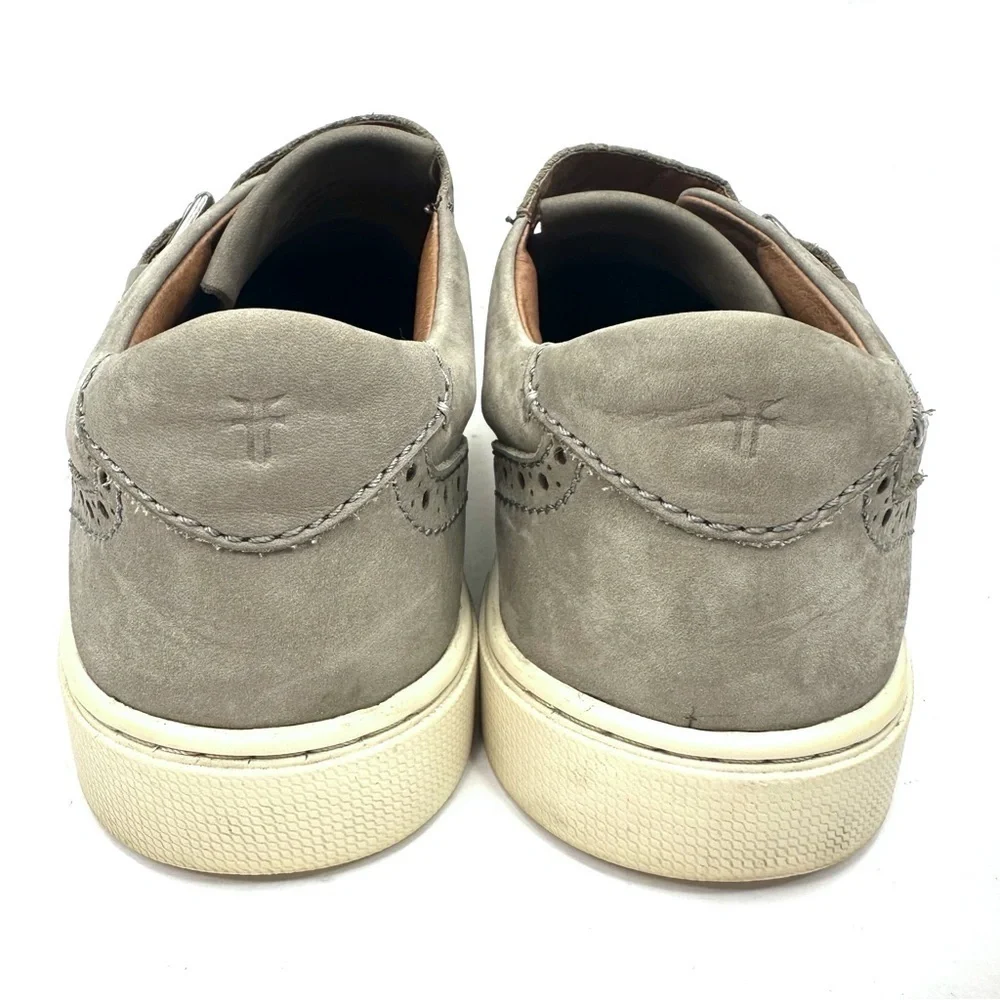 Frye gray Kiltie fringe sneaker Oxford preppy loafer brogue wingtip buckle 7.5 - Picture 10 of 13